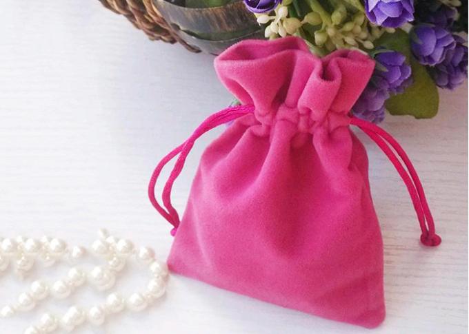 OEM Service Pure Color Velvet Jewellery Pouches Soft Fabric Material