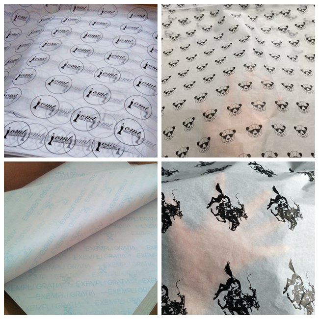 Custom Printed Logo Gift Wrap Tissue Paper 50 * 70cm Pantone Printing Surface Finishing