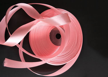 China Thin Pink Color Grosgrain Ribbon Bulk Smooth Surface Recyclable Material factory