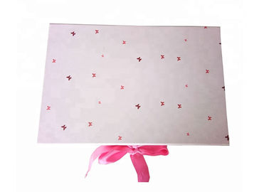 China Pink Color Gift Wrapping Boxes , Custom Gift Boxes Packaging For Girls Dress factory