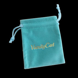 Pretty Jewelry Packing Velvet Drawstring Bags Metal Button Accessory Optional supplier