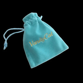 Pretty Jewelry Packing Velvet Drawstring Bags Metal Button Accessory Optional supplier