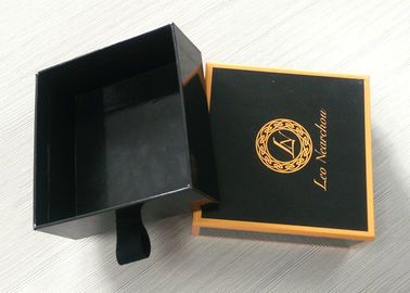 Gold Color Box Rim Paper Gift Box With Glossy Lamination Hot Stamping supplier