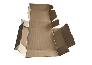 Cover Lamination Brown Paper Foldable Boxes , Collapsible Brown Square Gift Box supplier