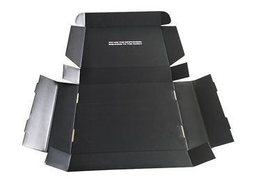 Corrugated Glossy Lamination Paper Gift Box , Black Printed Packaging Carton Box supplier