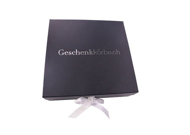 Book Shaped Foldable Cardboard Gift Boxes Custom Gold Foil Logo Ornament supplier