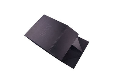 UV Logo Printed Paperboard Folding Gift Boxes , Black Gift Boxes With Lids supplier