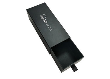 Black Lamination Paper Slide Box ,  Professional Printing Sliding Drawer Gift Boxes supplier