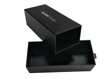 Black Lamination Paper Slide Box ,  Professional Printing Sliding Drawer Gift Boxes supplier