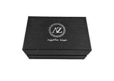 Black Rigid Cap Top Lid And Base Boxes Paper Packaging For Men'S Leather Belts supplier