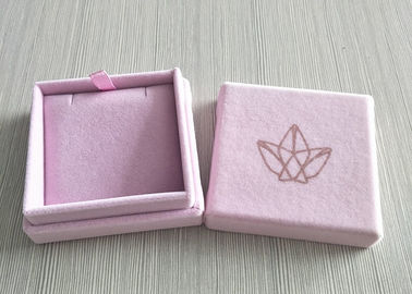 Pink Velvet Rigid Box Lid Insert Inner Tray For Jewelry Ring OEM / ODM Available supplier