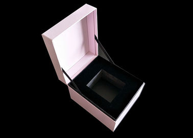 Pink Color Book Shaped Jewelry Box Foam Tray Insert  Lid And Base Craft supplier