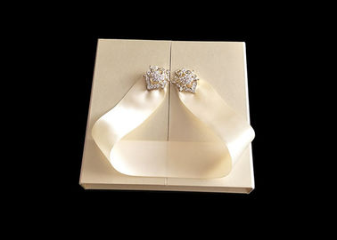 Golden Wedding Gift Packing Book Shaped Box With Ribbon Environmental ODM supplier