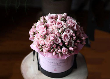 Paperboard Round Flower Box Rose Flower Bouquet Hot Stamping Fancy Eco - Friendly supplier