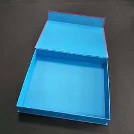 Fancy Pink Color Printed Custom Shipping Boxes Top Magnetic Closure Inside Teal supplier
