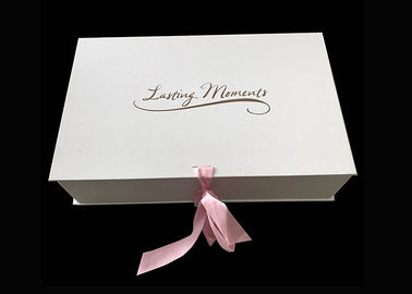 Flip Top Foldable Gift Boxes Closure Magnetic Large Size For Clothing Packaging supplier