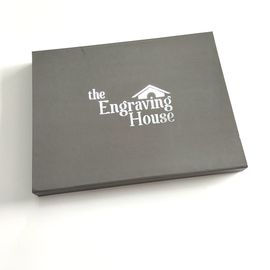 Gold Foil Packaging Book Shaped Box Matte Silver Logo  For Documents Magnetic Closure supplier