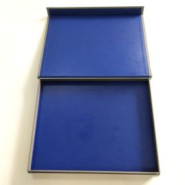 Gold Foil Packaging Book Shaped Box Matte Silver Logo  For Documents Magnetic Closure supplier