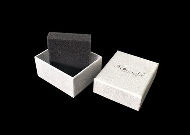 Small Lid And Base Boxes Silver Glitter Jewelry Gift Packaging For Earring supplier