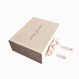 Magnetic Closure Paper Gift Box Foldable Pink Color For Slippers Packaging supplier