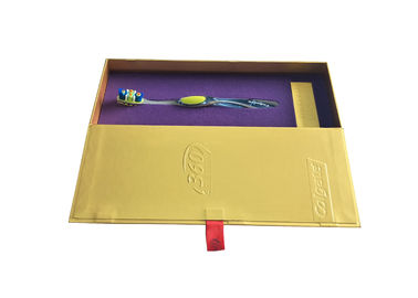 Matte Lamination Paper Gift Box Matte Gold Thick Cardboard Toothbrush Packaging supplier