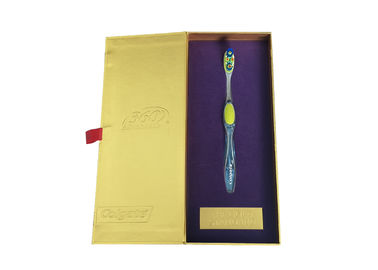 Matte Lamination Paper Gift Box Matte Gold Thick Cardboard Toothbrush Packaging supplier