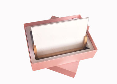 Album Lat Pack Gift Boxes Pink Paper Cardboard Cover Photo Frame Packaging supplier