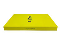Yellow Color Book Shaped Gift Box , Cardboard Flip Top Boxes With Magnetic Catch supplier