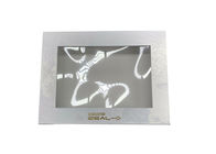 Clear PVC Window Foldable Gift Boxes Embossing / Hot Stamping Surface With Ribbon Closure supplier