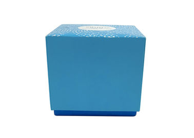 Blue Lid And Base Box 50ml Skin Care Cream Jar Packaging Container UV Coating Surface supplier