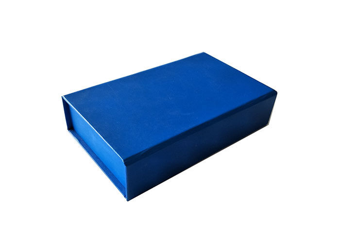 Pure Dark Blue Color Folding Gift Boxes For Clothes Apparel Packaging supplier