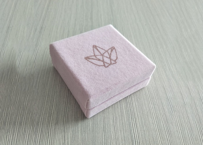 Pink Velvet Rigid Box Lid Insert Inner Tray For Jewelry Ring OEM / ODM Available supplier