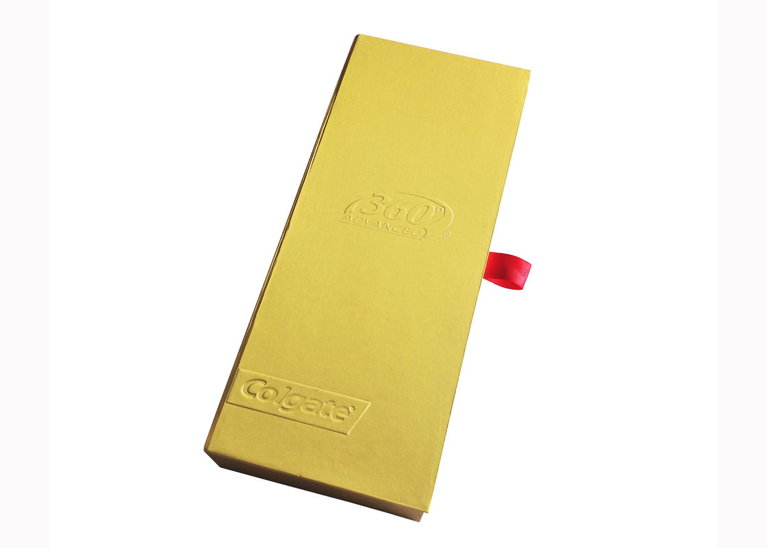 Matte Lamination Paper Gift Box Matte Gold Thick Cardboard Toothbrush Packaging supplier