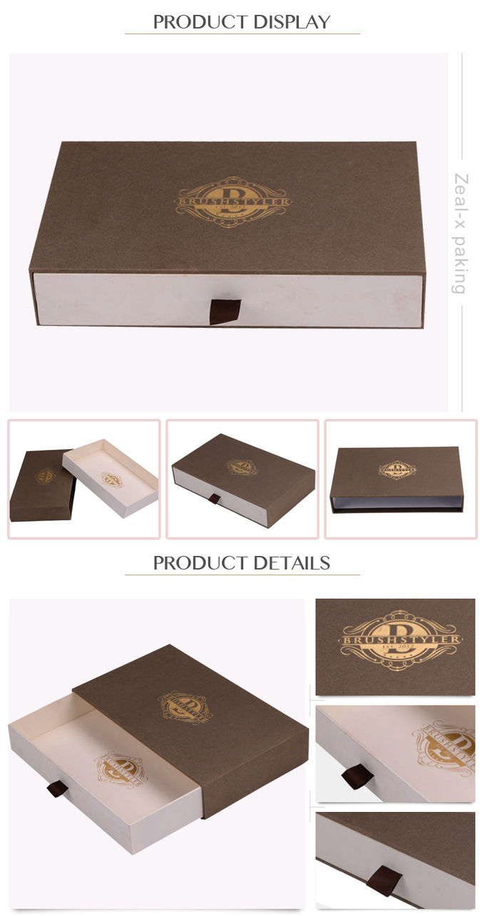 Eco - Friendly Sliding Paper Box Drawer Type Apparel ISO9001 Certificated
